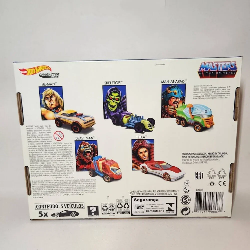 NEW Hot Wheels He-Man Masters of the Universe 5-Pack 1:64 Scale Collectible Cars